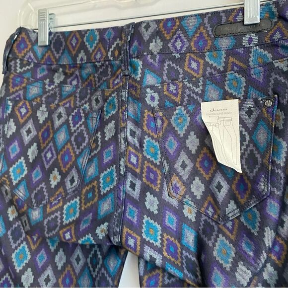 MAVI Serena Low Rise Super Skinny Y2K Geometric Ikat Printed Jeans Size 26 NWT - Picture 4 of 9